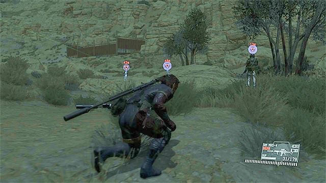 Miejsce odnalezienia wrogów - możesz ich łatwo zachodzić od tyłu - Opisy misji (Side-Ops) 61-70 | Poboczne misje | Solucja Metal Gear Solid V - Metal Gear Solid V: The Phantom Pain - poradnik do gry