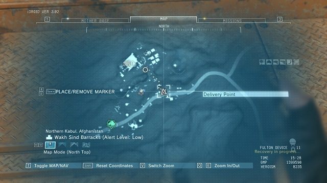 Lokalizacja punktu. - Punkty transportowe w Afganistanie | Punkty transportowe | MGS V - Metal Gear Solid V: The Phantom Pain - poradnik do gry