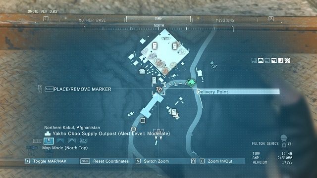 Lokalizacja punktu. - Punkty transportowe w Afganistanie | Punkty transportowe | MGS V - Metal Gear Solid V: The Phantom Pain - poradnik do gry