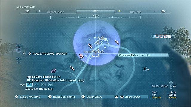 Lokalizacja punktu. - Punkty transportowe w Afryce | Punkty transportowe | MGS V - Metal Gear Solid V: The Phantom Pain - poradnik do gry