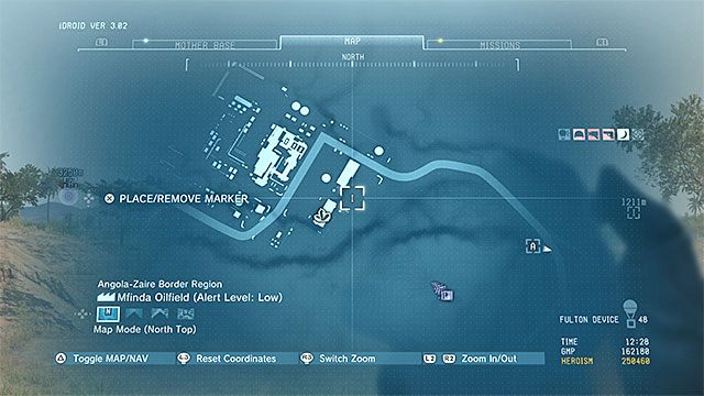 Lokalizacja punktu. - Punkty transportowe w Afryce | Punkty transportowe | MGS V - Metal Gear Solid V: The Phantom Pain - poradnik do gry