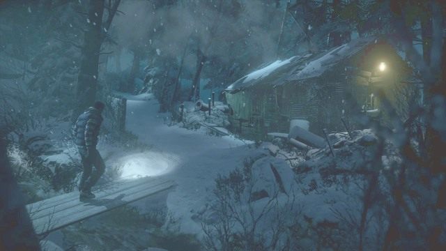 W owej chatce znajdziesz maskę - wskazówkę, ale i element interakcji - Until Dawn: Rozdział 3 - solucja, opis przejścia - Until Dawn - poradnik do gry