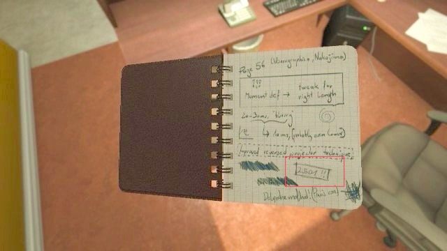 Pierwsza ukryta wskazówka - kod dostępu do drzwi. - 02 - Metro / Laboratorium Davida Munshi | Opis przejścia SOMA - SOMA - poradnik do gry