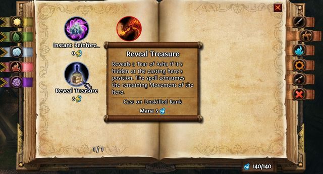 Aby zabrać Łzę musisz w odpowiednim miejscu użyć czaru Odkrycie Skarbu. - Błogosławieństwa Wolności (The Blessings of Freedom) M11 | Przystań - Might & Magic: Heroes VII - poradnik do gry