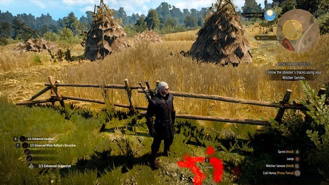Za płotem znajdziesz ślady strzelca - Róża na czerwonym polu (Rose on a Red Field) | Zadania poboczne | Wiedźmin 3 - Wiedźmin 3: Serca z Kamienia - poradnik do gry