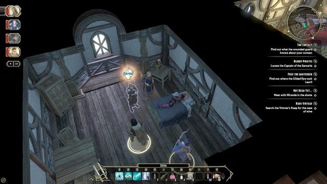 Udaj się na pierwsze piętro karczmy (M5, karczma) gdzie znajdziesz Janstina - Pozostałe zadania poboczne | Market District/Slums M5 | Sword Coast Legends - Sword Coast Legends - poradnik do gry