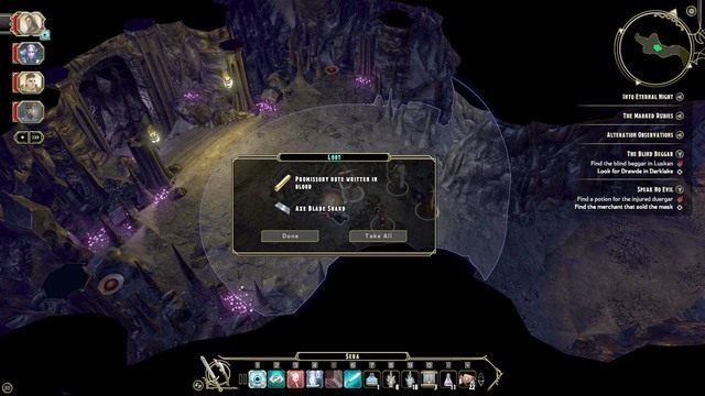 Zadanie otrzymasz po przeczytaniu notatki znalezionej przy zwłokach przy wyjściu z Underdark Descent (M11,11) - Pozostałe zadania poboczne | Forlorn Cliffs / Darklake District M11 - Sword Coast Legends - poradnik do gry