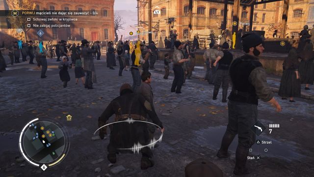 Skradający się asasyn nie robi wrażenia na pobliskim tłumie. - Skradanie się w Assassins Creed Syndicate - Assassins Creed: Syndicate - poradnik do gry