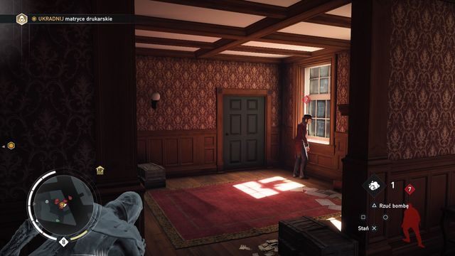 Wrogowie w budynku co chwila odwracają się do okna. - 05 - Ratunek dla banku | Solucja Assassins Creed Syndicate - Assassins Creed: Syndicate - poradnik do gry
