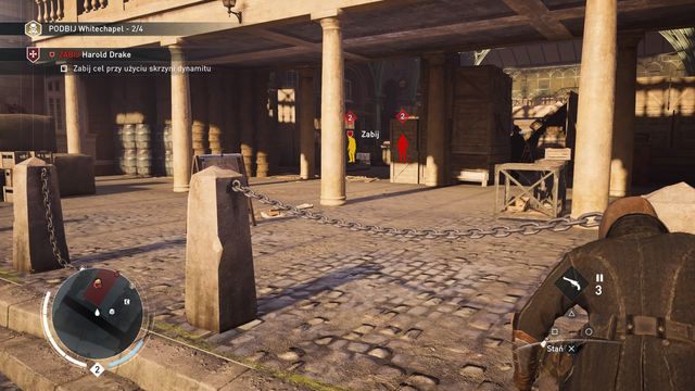 Zacznij od zlokalizowania celu i sposobności na wykonanie zabójstwa zgodnie z opcjonalnym wyzwaniem. - Misje podboju | Gangi w Assassins Creed Syndicate - Assassins Creed: Syndicate - poradnik do gry
