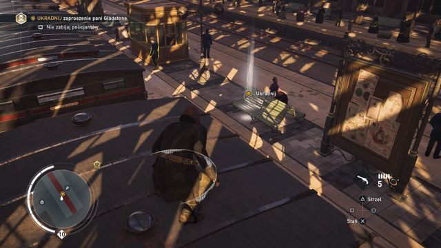 Z dachu pociągu przeskocz za ławkę. - 01 - Podwójny kłopot | Solucja Assassins Creed Syndicate - Assassins Creed: Syndicate - poradnik do gry
