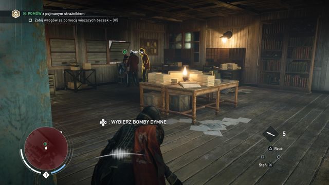 Znalezione w skrzyni poniżej Bomby dymne wykorzystaj do odwrócenia uwagi przeciwników. - Sekwencja 2 - Prosty plan | Solucja Assassins Creed Syndicate - Assassins Creed: Syndicate - poradnik do gry