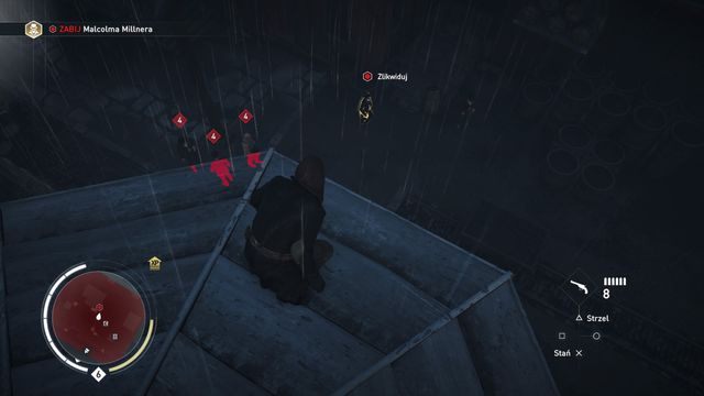 Z dachu górującego nad terenem budynku możesz zlikwidować cel przynajmniej w dwóch miejscach. - 03 - Przetrwają najsilniejsi | Solucja Assassins Creed Syndicate - Assassins Creed: Syndicate - poradnik do gry