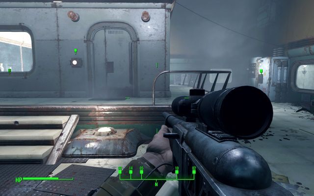 Po dialogach będziesz mógł użyć przycisku przy drzwiach, by je otworzyć, lub zabić Lorenzo aktywując cztery dźwignie - Tajemnica domu Cabotów | Solucja Fallout 4 - Fallout 4 - poradnik do gry