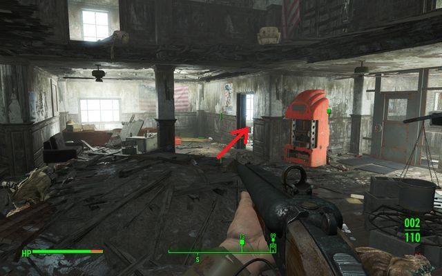 Po zniszczeniu przeciwników, idź do pokoju koło automatu Nuka Cola - Zaginiony Patrol | Solucja Fallout 4 - Fallout 4 - poradnik do gry