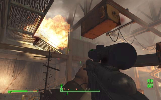 Dostań się na poddasze odlewni przejdź do wschodniej części - Prosto z płomieni (Farma Finchów) | Solucja Fallout 4 - Fallout 4 - poradnik do gry