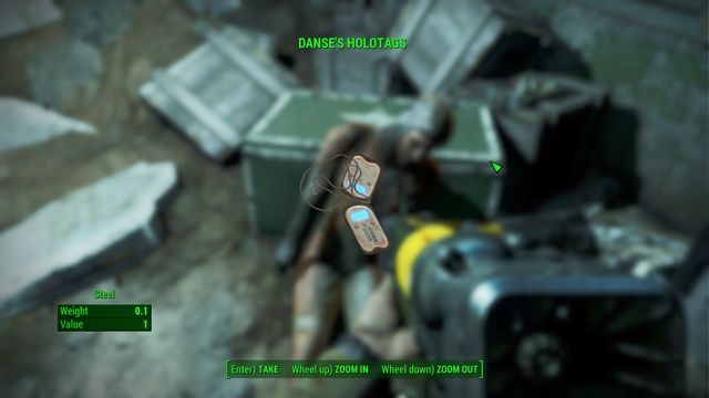 Nieśmiertelnik zabierz na dowód śmierci Dansea. - Ślepa zdrada | Zadania frakcji Bractwa Stali | Solucja Fallout 4 - Fallout 4 - poradnik do gry