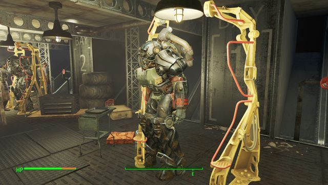 Dawny pancerz Dansea - T-60d znajdziesz w warsztacie na głównym poziomie Prydwena. - Ślepa zdrada | Zadania frakcji Bractwa Stali | Solucja Fallout 4 - Fallout 4 - poradnik do gry