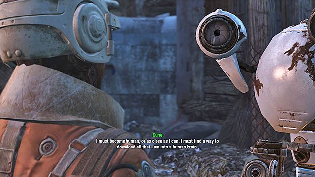Zgódź się pomóc Curie w odnalezieniu holotaśm - Rozwój zachowania - Curie | Zadania towarzyszy | Solucja Fallout 4 - Fallout 4 - poradnik do gry