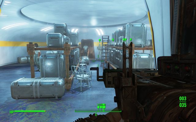 Zabij wszystkich oznaczonych syntków, możesz zapalić też benzynę na podłodze - Skryci, tajni i podziemni | Zadania frakcji Trasy | Solucja Fallout 4 - Fallout 4 - poradnik do gry