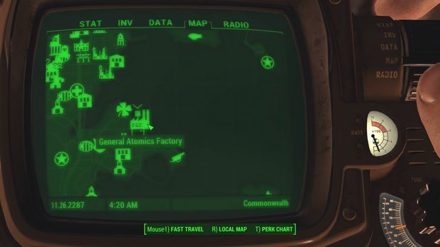Musisz teraz udać się do lokacji Fabryka General Atomics (General Atomics Factory), która jest dosyć daleko na południe - Ostatni Rejs USS Constitution (USS Constitution) | Solucja Fallout 4 - Fallout 4 - poradnik do gry