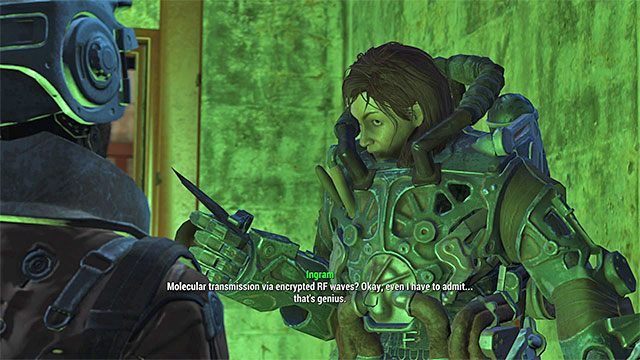 Spotkaj się z Prefekt Ingram i pokaż jej plany Virgila - Poziom molekularny - wybór frakcji do pomocy przy budowie przechwytywacza sygnału | Główny wątek fabularny - Fallout 4 - poradnik do gry