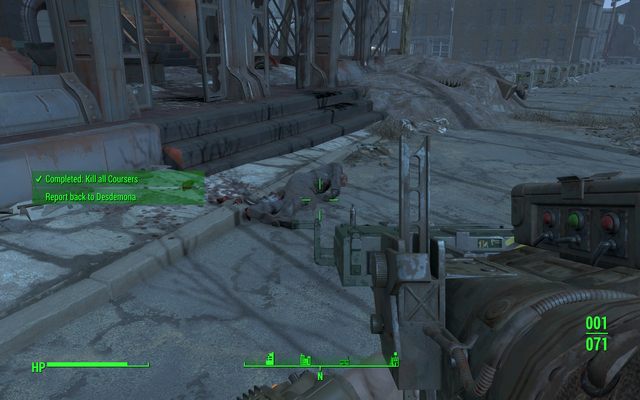 Drugi łowczy będzie czekał przed wejściem do budynku - Operacja Ticonderoga | Zadania frakcji Trasy | Solucja Fallout 4 - Fallout 4 - poradnik do gry