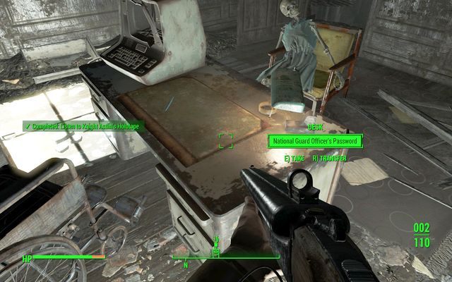 Hasło znajdziesz w jednym z biurek na piętrze - Ośrodek szkoleniowy Gwardii Narodowej | Malden - Sektor 2 | Mapy Fallout 4 - Fallout 4 - poradnik do gry