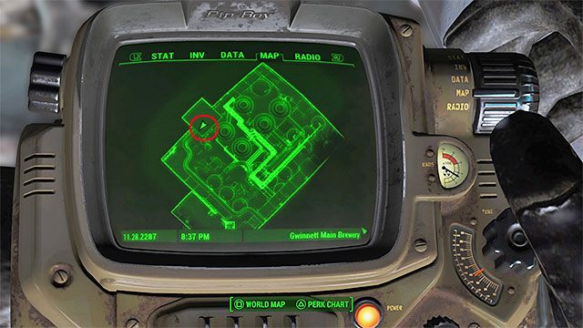 Zlokalizuj drzwi prowadzące do głównego pomieszczenia budynku (Main Brewery) - Zamek - Sektor 7 | Czasopisma Fallout 4 - Fallout 4 - poradnik do gry