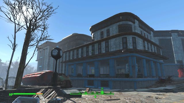 Budynek ten jest opuszczonym, mocno zniszczonym szpitalem - Szpital Kendall | Cambridge - Sektor 5 | Mapy Fallout 4 - Fallout 4 - poradnik do gry