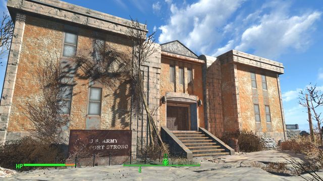 Zbrojownia - najważniejszy budynek lokacji. - Fort Strong | Zamek - Sektor 7 | Mapy Fallout 4 - Fallout 4 - poradnik do gry