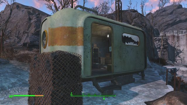 W tej przyczepie znajdziesz magazyn Taboo Tattoos. - Kamieniołom Thicketów | Sanktuarium - Sektor 1 | Mapy Fallout 4 - Fallout 4 - poradnik do gry