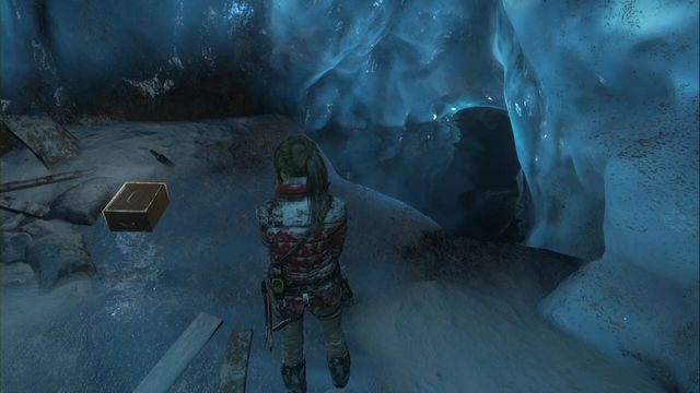 Płynąc w stronę obozu w jaskini zanurkuj do wnęki, którą znajdziesz z prawej strony - Artefakty | Jaskinia lodowcowa | Skarby i sekrety w Rise of the Tomb Raider - Rise of the Tomb Raider - poradnik do gry