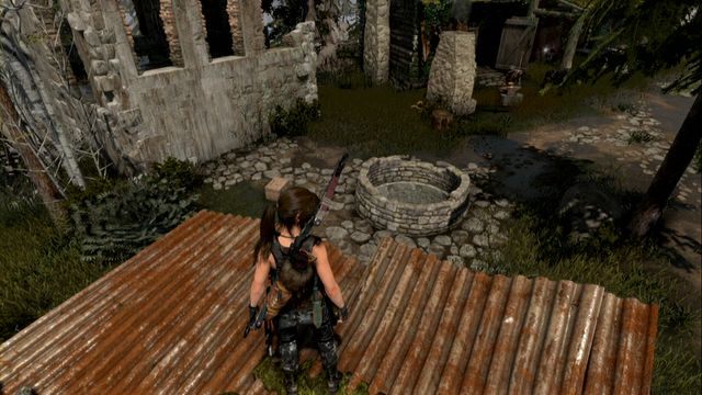 Następnie podejdź do domu stojącego naprzeciwko studni - A oto kolejna sztuczka | Osiągnięcia w Rise of the Tomb Raider - Rise of the Tomb Raider - poradnik do gry