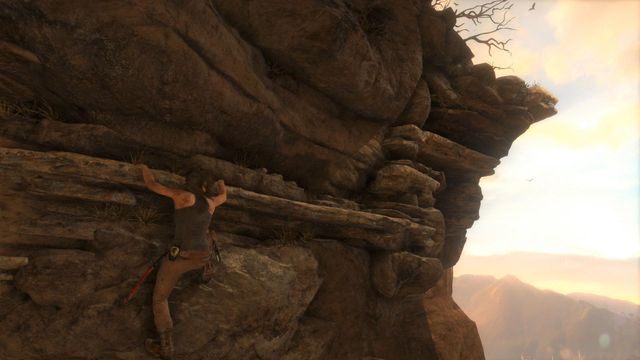 Wskocz na nią, a Lara złapie się wystającego gzymsu - Rise of the Tomb Raider: Poszukaj ruin wśród urwisk | Syria - solucja - Rise of the Tomb Raider - poradnik do gry