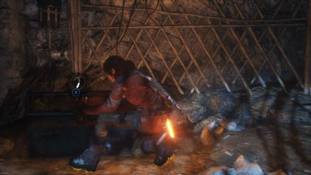 Przeszukaj jaskinię, znajdziesz tu trochę przydatnych surowców - Rise of the Tomb Raider: Przeszukaj jaskinie, aby znaleźć wyjście | Syberia - Rise of the Tomb Raider - poradnik do gry