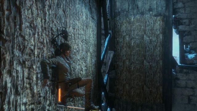 aby znowu dostać się w miejsca wymagające użycia strzał jako szczebli w nieistniejącej drabinie - Rise of the Tomb Raider: Wejdź na wieżę | Nie ma przejścia - Rise of the Tomb Raider - poradnik do gry