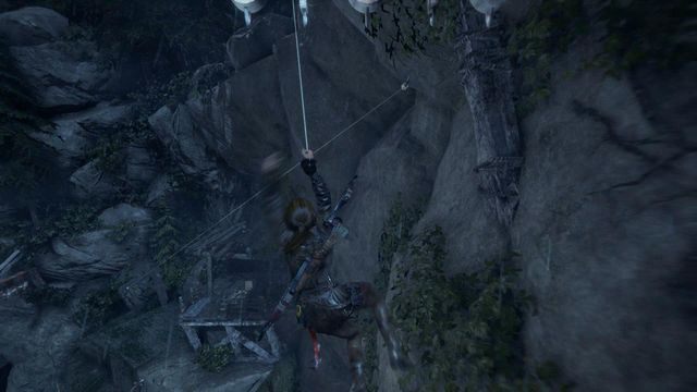 Odpocznij w obozowisku i zjedź po kilku linach do doliny - Rise of the Tomb Raider: Przejdź przez okupowaną wioskę - Rise of the Tomb Raider - poradnik do gry