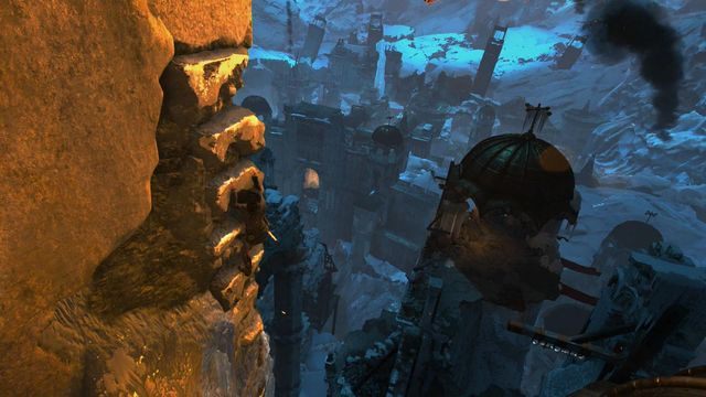 Pozostaje wspinaczka na sam szczyt wieży - Rise of the Tomb Raider: Wejdź na szczyt wieży | Przejście - Rise of the Tomb Raider - poradnik do gry