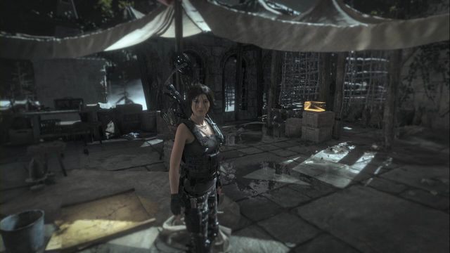 Pod namiotem, w obozie Gospodarstwo w Dolinie - Artefakty | Geotermiczna dolina | Skarby i sekrety w Rise of the Tomb Raider - Rise of the Tomb Raider - poradnik do gry