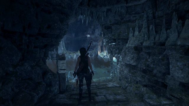 Zaczep linę po drugiej stronie. - Grobowiec 4 - Katakumby świętych wód | Geotermiczna dolina - Rise of the Tomb Raider - poradnik do gry