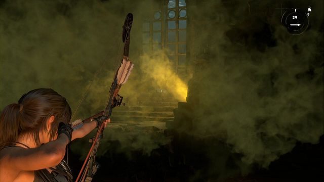 Wystrzel płonącą strzałę w stronę ulatniającego się gazu. - Grobowiec - Komnata egzorcyzmu | Zaginione miasto | Rise of the Tomb Raider - Rise of the Tomb Raider - poradnik do gry
