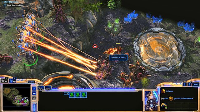 Zaczynasz z trzema jednostkami colossus (kolosy) - Misja 15 - Uwolnić przeszłość | Kampania - Dziedzictwo Otchłani | Starcraft II - StarCraft II: Legacy of the Void - poradnik do gry