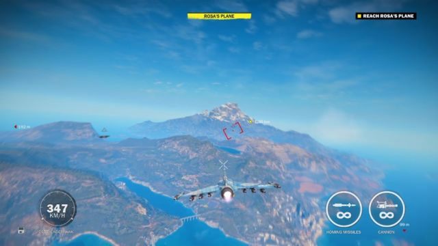 Niszczenie wrogich samolotów jest dziecinnie proste dzięki samonaprowadzającym rakietom. - Rico i Róża | Opis przejścia Just Cause 3 - Just Cause 3 - poradnik do gry