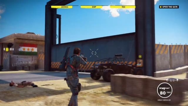 Podnieś bramę przy pomocy linki - bądź wciskając przycisk na panelu kontrolnym. - Długa i niebezpieczna droga | Opis przejścia Just Cause 3 - Just Cause 3 - poradnik do gry