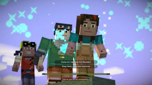 Podczas budowania naciskaj pojawiające się na ekranie przyciski - Rozdział 1 | Epizod 1 - The Order of the Stone | Minecraft Story Mode - Minecraft: Story Mode - poradnik do gry