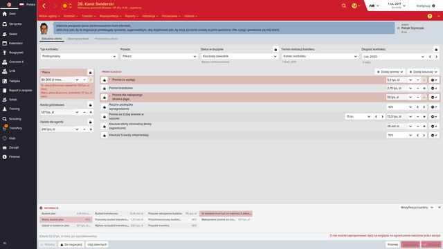 W negocjacjach kontraktowych możesz wykorzystać chciwość agenta do obniżenia pensji oczekiwanej przez zawodnika. - Negocjowanie kontraktu w Football Manager 2016 | Transfery - Football Manager 2016 - poradnik do gry