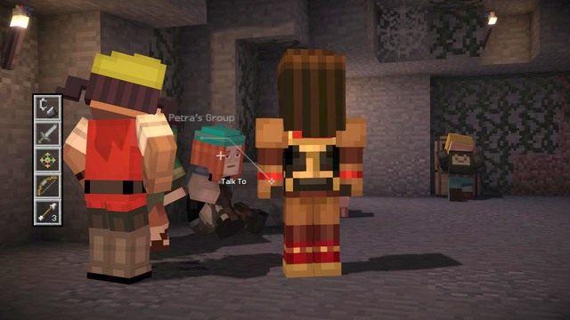 Podczas pobytu w jaskini, porozmawiaj z każdym członkiem grupy - Rozdział 2 | Epizod 4 - A Block and a Hard Place | Minecraft Story Mode - Minecraft: Story Mode - poradnik do gry