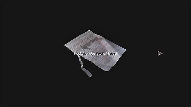 Hookshot Operators Manual - dokument otrzymasz automatycznie po zabraniu wyrzutni haków Hookshot - Dokumenty (Files) | Znajdźki i osiągnięcia | Resident Evil Zero HD - Resident Evil Zero HD - poradnik do gry