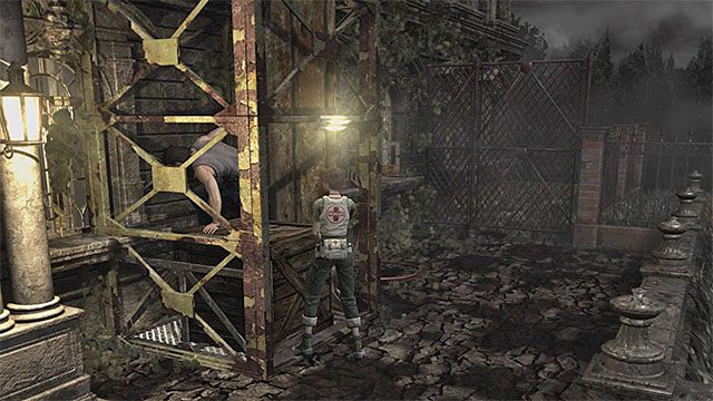 Możesz już wejść w interakcję z mechanizmem sterowania windą i przywołać ją sobie - Odblokowanie drzwi w obserwatorium | Ośrodek szkoleniowy Umbrella - powrót - Resident Evil Zero HD - poradnik do gry